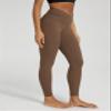 ODODOS Women's Cross Waist 7/8 Yoga Leggings with Inner Pocket, Inseam 25" Gathered Crossover Workout Yoga Pants, Brunette, Large view 2