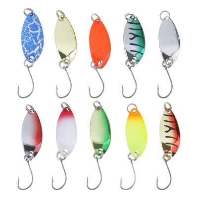 The Lord of the Tools 10PCS Trout Spoons Bait Hard Fishing Lures Sinking Metal Spoons Sinker Spoon Jigging Lures Bait Fishing Spoons Artificial Bait for Trout Bass