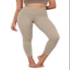 ODODOS Women's Cross Waist 7/8 Yoga Leggings with Inner Pocket, Inseam 25" Gathered Crossover Workout Yoga Pants, Shaker Beige, Medium view 1