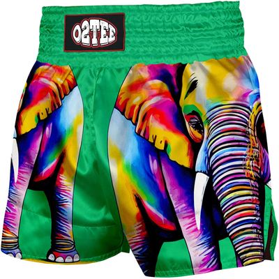 O2TEE Elephant Muay Thai Shorts MMA Gym Boxing Fighting Martial Arts Gear for Girls,XS