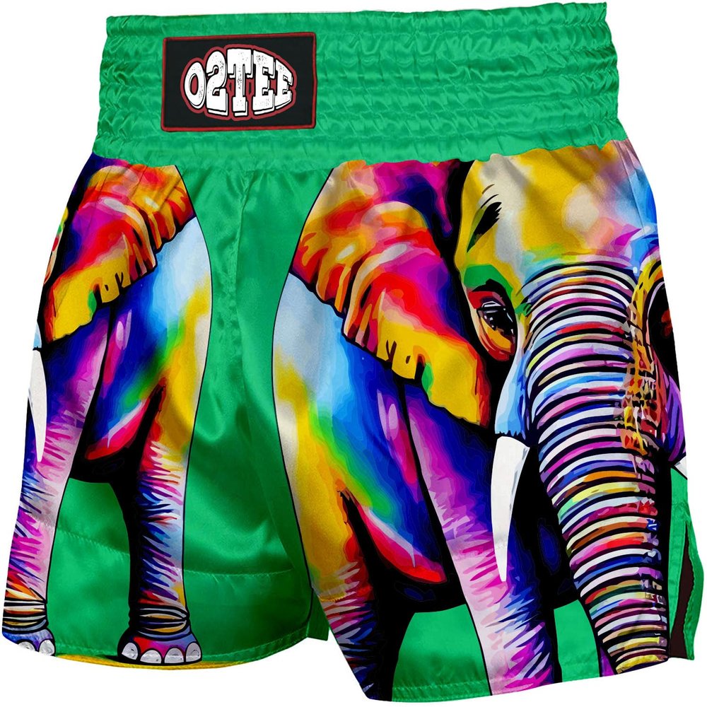 O2TEE Elephant Muay Thai Shorts MMA Gym Boxing Fighting Martial Arts Gear for Girls,XS