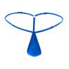 BreakEgg Men's Adjustable G-String Thong Underwear, Sexy Ice Silk Transparent T-Back Panties (Dark Blue,One Size) view 1