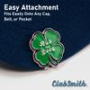 ClubSmith Lucky Golf Ball Marker with Magnetic Hat Clip, Irish Clover & Shamrock, Premium Alignment Putting Mark, Funny Golf Accessories & Gifts for Men and Women (Rub for Luck Charm) view 2