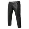 Lars Amadeus Black Faux Leather Pants for Men's Slim Fit Hip Hop Nightclub Disco Party Trousers 30 view 1