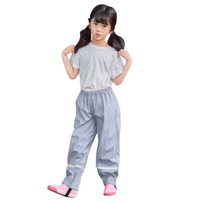 Kids Rain Pants, Toddler aterproof Little/Big Boys Girls Pants, Rain Overalls Mud Dirty Proof (Grey-a, 9-10 Years)
