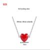 1925 Silver Romantic Red Love Women's Pendant Necklace Women's Short Chain Pendant Transportation Wedding Gift Versatile necklace view 2