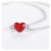 1925 Silver Romantic Red Love Women's Pendant Necklace Women's Short Chain Pendant Transportation Wedding Gift Versatile necklace view 3