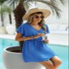 Ekouaer Womens Plus Size Bathing Suit Cover Up Soft Swim Covers Bat Sleeve Beach Coverups view 3