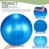 Hungdao 6 Pack Exercise Ball Bulk Inflatable Pregnancy & Workout Ball 22 Inch Heavy Duty Pilates Ball for Yoga Stretching Therapy Balance Physical Fitness(Blue) view 2