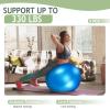 Hungdao 6 Pack Exercise Ball Bulk Inflatable Pregnancy & Workout Ball 22 Inch Heavy Duty Pilates Ball for Yoga Stretching Therapy Balance Physical Fitness(Blue) view 4