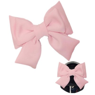 1 Piece Large Bow Helmet Decoration - Helmet Accessories & Embellishments for Ski, Motorcycle & Snowboard - Pink