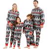 ANGELGGH Onesie Christmas Family Matching Pajamas Adult Couples Men PJs Hooded Women Novelty One-piece Sleepwear (Youth, 4-5T, Grey Stripe) view 1