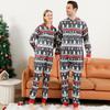 ANGELGGH Onesie Christmas Family Matching Pajamas Adult Couples Men PJs Hooded Women Novelty One-piece Sleepwear (Youth, 4-5T, Grey Stripe) view 3