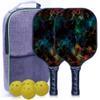 Universe Pickleballs Paddles Set of 2, Pickleballs Set with Pickleballs Rackets, 2 Pickleballs Paddles, 4 Pickleballss, 1 Carrying Bag, Pickle Ball Paddle Gifts for Beginners & Pros, Universe Type 13 view 1
