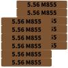 12 Pack Miaozhun 5.56 M855 Magazine Marking Bands 5.56 Caliber Identification (Coyote Brown-Black) view 1