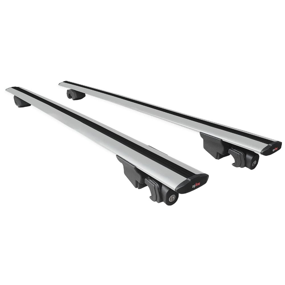 apline Compatible with Toyota Proace City Verso 2023-2025 Hook Model Car Roof Rack Cross Bar Grey Aluminium 2 Bars