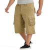 BEST SOUTH 3/4 Capri Long Cargo Shorts for Men Below Knee Khaki 38 view 1
