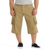 BEST SOUTH 3/4 Capri Long Cargo Shorts for Men Below Knee Khaki 38 view 2