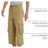 BEST SOUTH 3/4 Capri Long Cargo Shorts for Men Below Knee Khaki 38 view 4