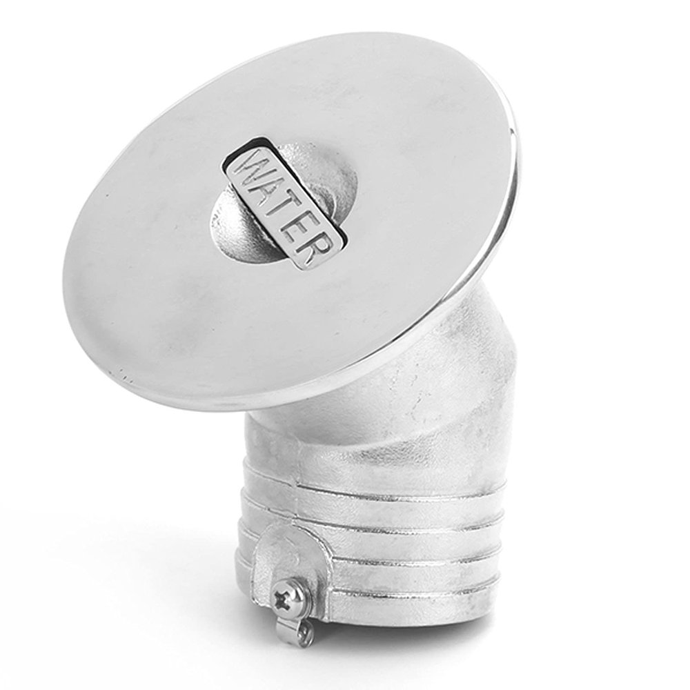 RV Water Inlet Port, 50mm/2inch Water Inlet Port 316 Stainless Steel for Yachts Fishing Boats Speedboats Sailing RV