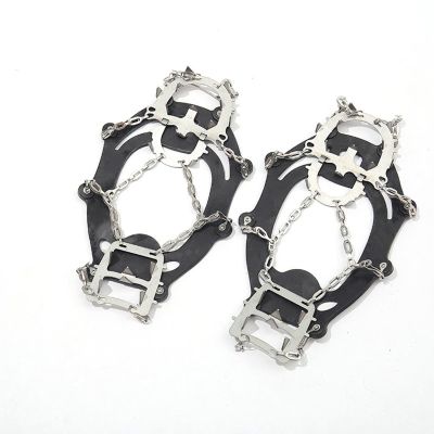 VIDECOR Crampons Ice Cleats Traction Snow Grips for Boots Shoes Women Men Kids Anti Slip Stainless Steel Spikes Safe Protect for Hiking Fishing Walking Climbing Mountaineering,B-M