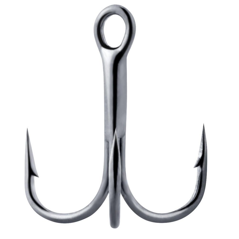Dr.Fish 30 Pack Fishing Treble Hooks, #14-#6/0, Freshwater & Saltwater, Triple Fishing Hooks for Walleye Catfish Bass Fishing Replacment 2/0