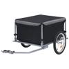 loibinfen Bike Cargo Trailer with Rain Cover, Bicycle Cargo Trailer Foldable Two-Wheel Bike Luggage Wagon Bicycle Trailer with Removable Cover, Black and Gray, Maximum Load Capacity: 143.3 lb view 1
