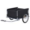loibinfen Bike Cargo Trailer with Rain Cover, Bicycle Cargo Trailer Foldable Two-Wheel Bike Luggage Wagon Bicycle Trailer with Removable Cover, Black and Gray, Maximum Load Capacity: 143.3 lb view 2