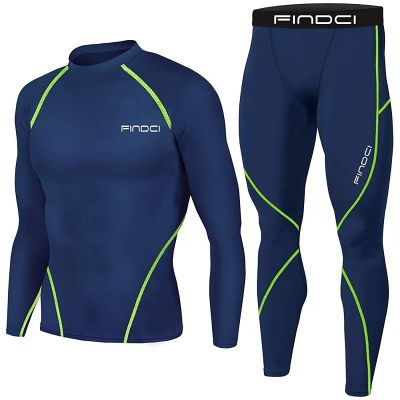 clearance deals sweatsuits for men 12 piece hoodie men's jogging tracksuit set Men's Athletic Running Tracksuit Set Casual Compression Workout Sport 2 Piece Outfits Long Sleeve Sweatshirts Set Blue M