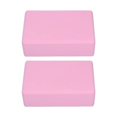 2PCS Yoga Block Nonslip Appearance EVA Yoga Blocks Pink for Yoga Pilates Meditation and Stretching, Blocks for Stable Support