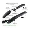 Bike Fender, Portable Bicycle Mudguard,Portable Adjustable Mountain Bike Front and Rear Mud Guard Fenders set, Bike Mudguard Set Fender E-Bike 26 27.5 29 Mountain Bicycle TPE Widen Lengthen Front Rear view 4