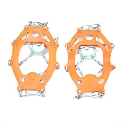 VIDECOR Crampons Ice Cleats Traction Snow Grips for Boots Shoes Women Men Kids Anti Slip Stainless Steel Spikes Safe Protect for Hiking Fishing Walking Climbing Mountaineering,A-M