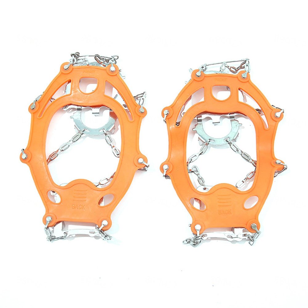VIDECOR Crampons Ice Cleats Traction Snow Grips for Boots Shoes Women Men Kids Anti Slip Stainless Steel Spikes Safe Protect for Hiking Fishing Walking Climbing Mountaineering,A-M
