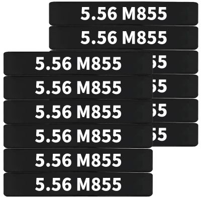12 Pack Miaozhun 5.56 M855 Magazine Marking Bands 5.56 Caliber Identification (Black-White)