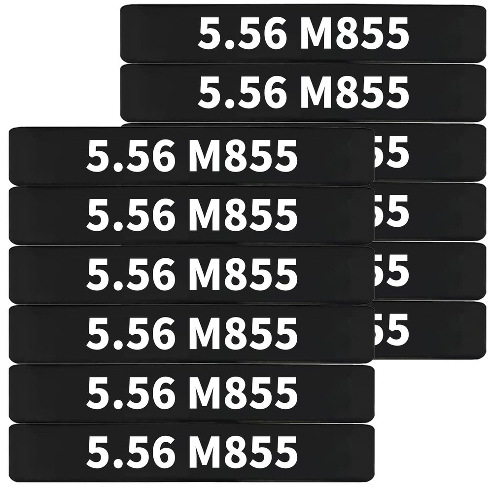 12 Pack Miaozhun 5.56 M855 Magazine Marking Bands 5.56 Caliber Identification (Black-White)