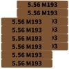 12 Pack Miaozhun 5.56 M193 Magazine Marking Bands 5.56 Caliber Identification (Coyote Brown-Black) view 1