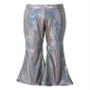Agoky Kids Girls Sparkly Sequins Dance Pants Wide Leg Bell Bottoms Flared Trousers Hip Hop Jazz Disco Performance Costume Black A 9-11 Years view 1
