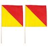2pcs Match Signal Flags Racing Conducting Flag Game Signal Hand Flags Referee Hand Referee Commanding Flag Waving Training Equipment
