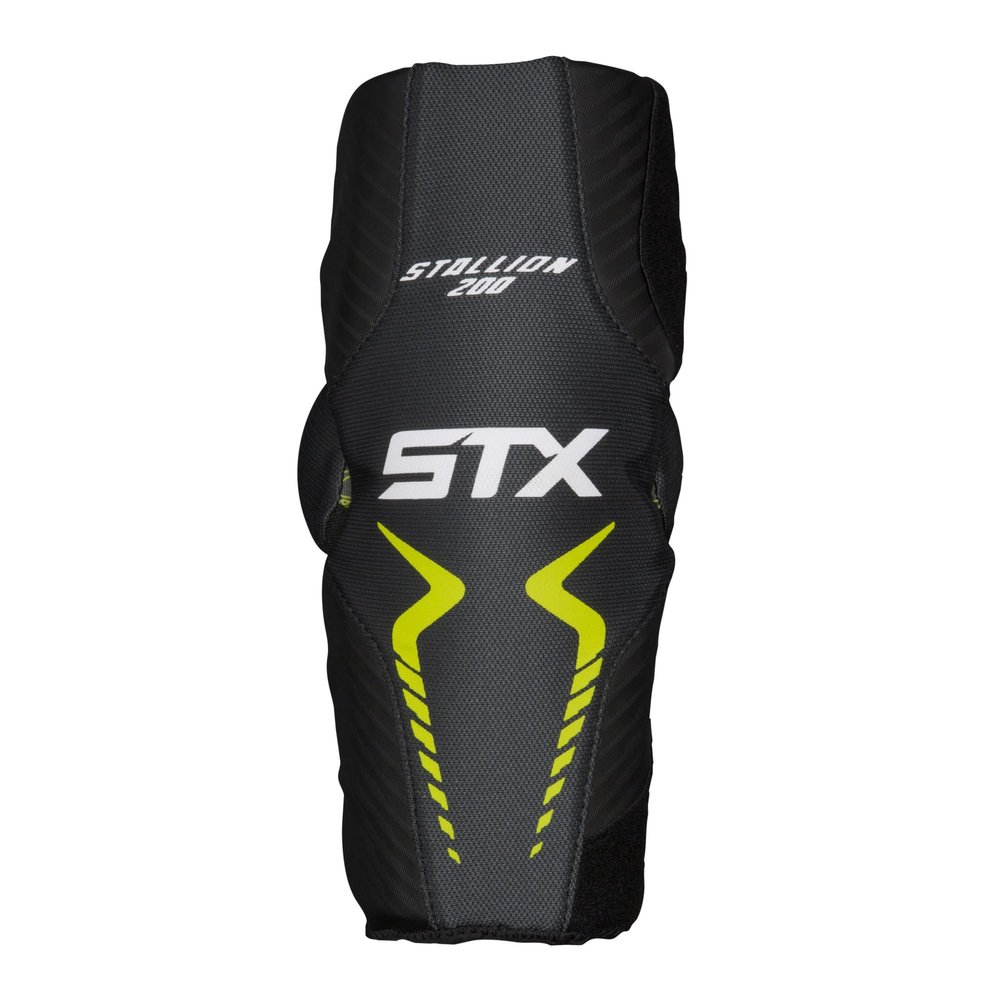 STX Stallion 200 Lacrosse Arm Pads, Pair, Black/Grey, Medium