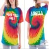 Custom Tie Dye Shirt for Men Women Add Your Text Personalized Casual T-Shirt Reactive Rainbow X-Large view 2
