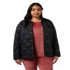 32 Degrees Women's Lightweight Recycled Poly-Fill Shirt Jacket | Quilted | Semi-Fitted | Snap Pockets, Black, Medium view 1