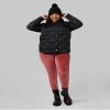 32 Degrees Women's Lightweight Recycled Poly-Fill Shirt Jacket | Quilted | Semi-Fitted | Snap Pockets, Black, Medium view 2