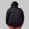 32 Degrees Women's Lightweight Recycled Poly-Fill Shirt Jacket | Quilted | Semi-Fitted | Snap Pockets, Black, Medium view 4