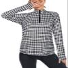 Cucuchy Womens V Neck Golf Polo Shirts Moisture Wicking Sports Workout Tops view 2