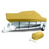 11-27ft Boat Cover, 600D Waterproof Oxford Cloth UV Protected V-Hull Runabout Jumbo Boat Speedboat Fishing Ski Boat Covers Elastic Cord Protection, Yellow,16to18FT: 636x332cm view 1