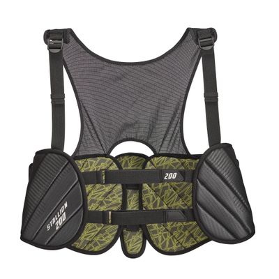 STX Stallion 200 Lacrosse Rib Pad, Black/Grey, Medium