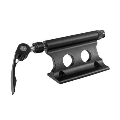 Aluminum Alloy Bicycle Front Fork Quick Release Fixing Carrier Block Luggage Bike Parking Fork Rack Clip Installation Mount (Color : Black)