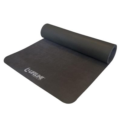 Lifeline Fitness Premium Suede Yoga Mat, High-Density Exercise Mat for Home - Lightweight Workout Mat with Carry Strap - Gym Mat for Home Gym Workouts - 71 in x 24 in x 4mm Thick
