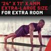 Lifeline Fitness Premium Suede Yoga Mat, High-Density Exercise Mat for Home - Lightweight Workout Mat with Carry Strap - Gym Mat for Home Gym Workouts - 71 in x 24 in x 4mm Thick view 4