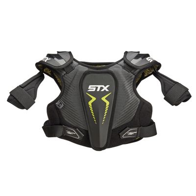 STX Stallion 200+ Lacrosse Shoulder Pad, Black/Grey, Medium